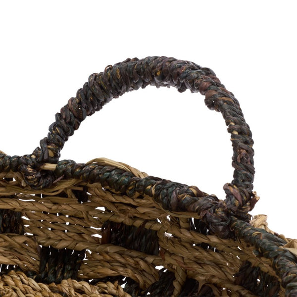Safavieh Patro Seagrass Woven Square Storage Baskets Set of Two for Shelves and Home Decor STG1825A-SET2