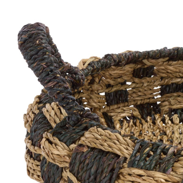 Safavieh Patro Seagrass Woven Square Storage Baskets Set of Two for Shelves and Home Decor STG1825A-SET2