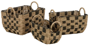 Safavieh Fillip Handwoven Seagrass Storage Baskets Set of 3 Graduated Sizes for Organized Living STG1826A-SET3