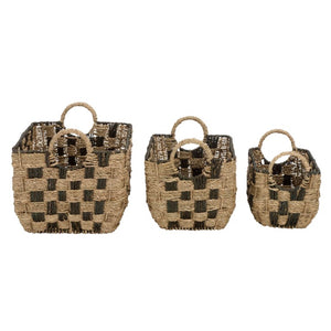 Safavieh Fillip Handwoven Seagrass Storage Baskets Set of 3 Graduated Sizes for Organized Living STG1826A-SET3