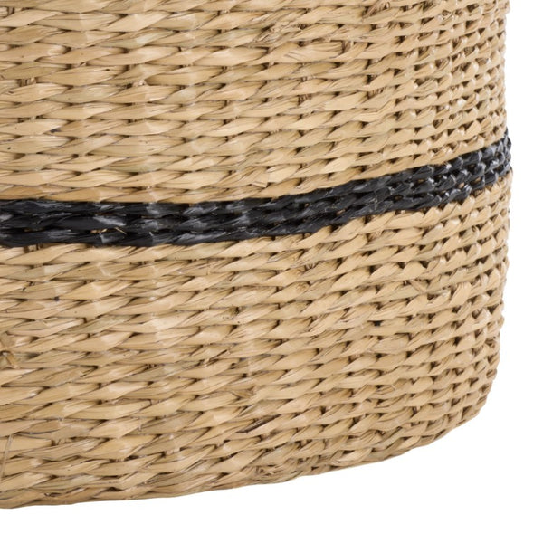 Safavieh Beris Seagrass Woven Nesting Basket Trio Handcrafted Square Storage for Any Room STG1827A-SET3