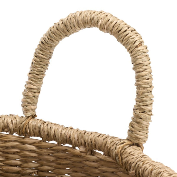 Safavieh Beris Seagrass Woven Nesting Basket Trio Handcrafted Square Storage for Any Room STG1827A-SET3