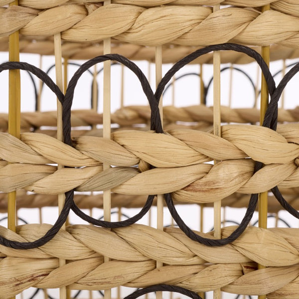 Safavieh Pitof Square Natural Fiber Storage Baskets Set of 3 with Black Trim for Any Room STG1828A-SET3