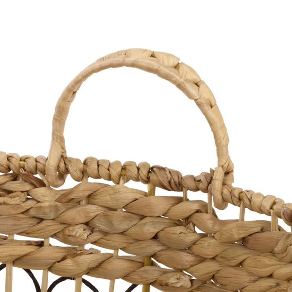 Safavieh Pitof Square Natural Fiber Storage Baskets Set of 3 with Black Trim for Any Room STG1828A-SET3