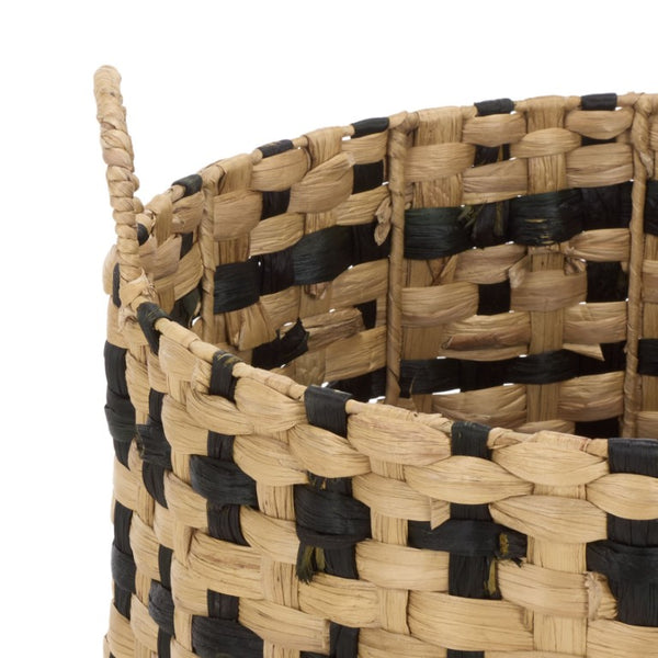 Safavieh Richy Handwoven Water Hyacinth Square Storage Baskets Bohemian Organizers Set of Two STG1829A-SET2