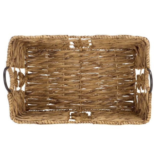 Safavieh Dirk Water Hyacinth Woven Basket Set of Three Nested Organizers for Farmhouse Decor STG1830A-SET3