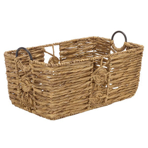 Safavieh Dirk Water Hyacinth Woven Basket Set of Three Nested Organizers for Farmhouse Decor STG1830A-SET3
