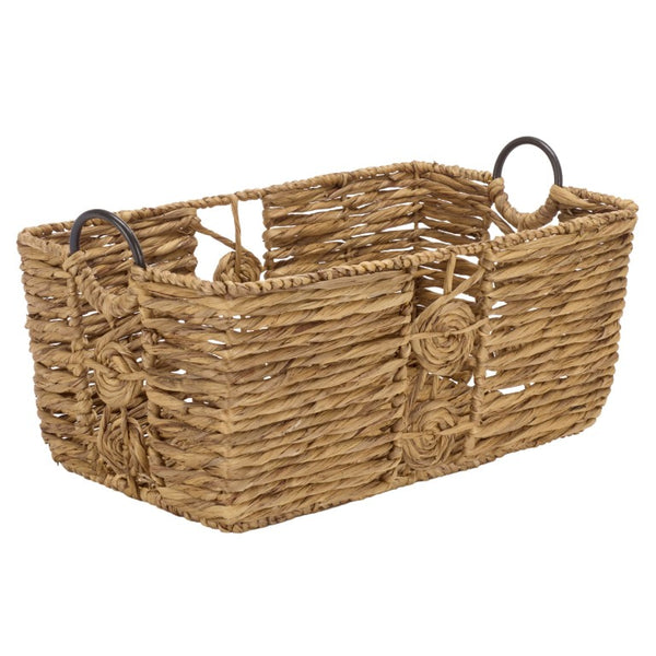 Safavieh Dirk Water Hyacinth Woven Basket Set of Three Nested Organizers for Farmhouse Decor STG1830A-SET3