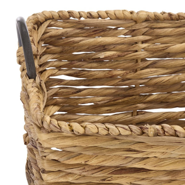 Safavieh Dirk Water Hyacinth Woven Basket Set of Three Nested Organizers for Farmhouse Decor STG1830A-SET3