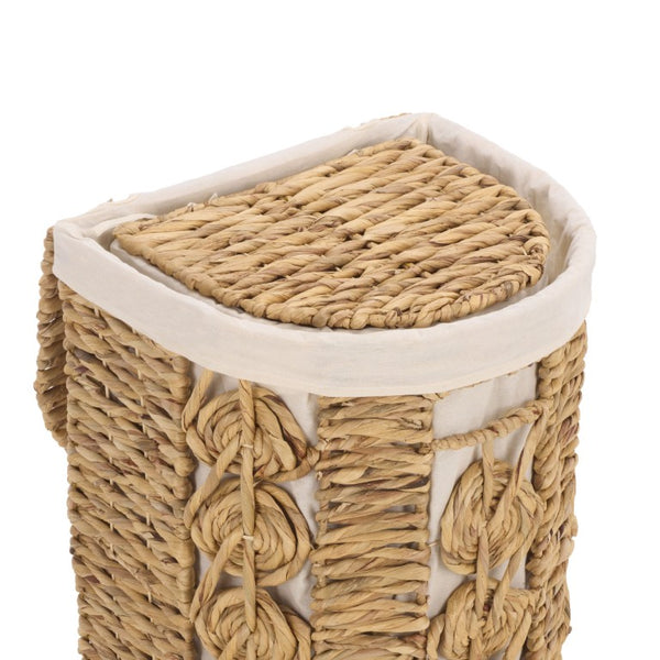 Safavieh Novik Woven Water Hyacinth Storage Baskets Set of Two with Linen Lining Boho Decor STG1831A-SET2