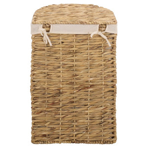 Safavieh Novik Woven Water Hyacinth Storage Baskets Set of Two with Linen Lining Boho Decor STG1831A-SET2