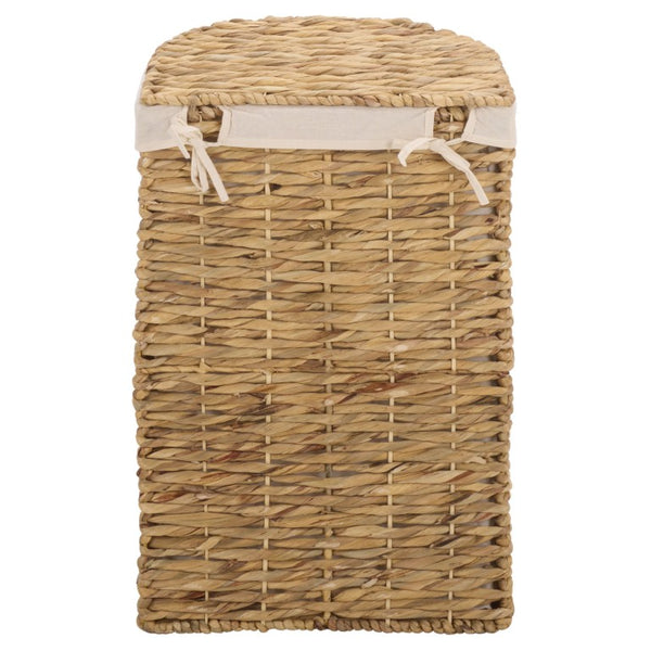 Safavieh Novik Woven Water Hyacinth Storage Baskets Set of Two with Linen Lining Boho Decor STG1831A-SET2