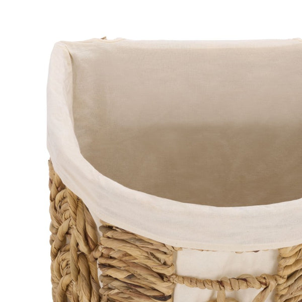 Safavieh Novik Woven Water Hyacinth Storage Baskets Set of Two with Linen Lining Boho Decor STG1831A-SET2
