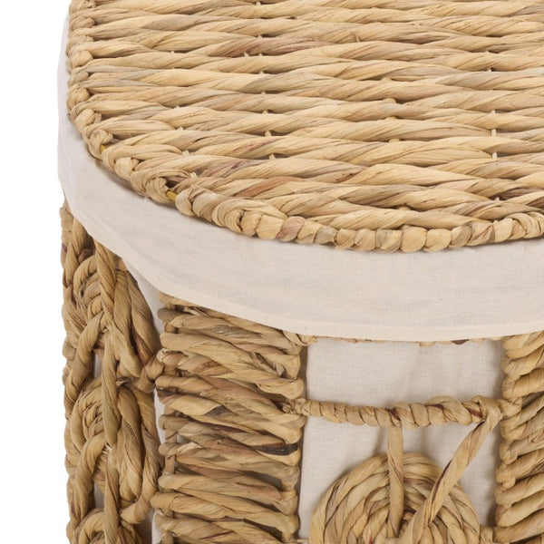 Safavieh Novik Woven Water Hyacinth Storage Baskets Set of Two with Linen Lining Boho Decor STG1831A-SET2