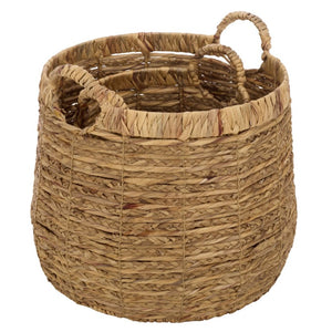 Safavieh Bucky Water Hyacinth Woven Storage Baskets Handcrafted Organic Texture Set of Two STG1832A-SET2
