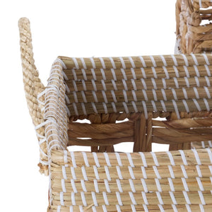 Safavieh Daixi Seagrass and Water Hyacinth Woven Storage Baskets Set of Three Graduated Sizes STG1834A-SET3
