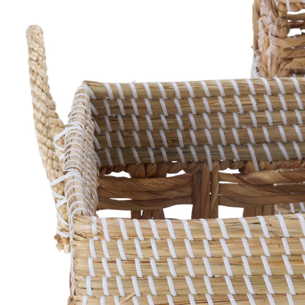 Safavieh Daixi Seagrass and Water Hyacinth Woven Storage Baskets Set of Three Graduated Sizes STG1834A-SET3
