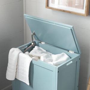 Haina Laundry Basket - Stylish Blue Organizer for Bedroom & Bath, Elegant Storage Solution for Clutter