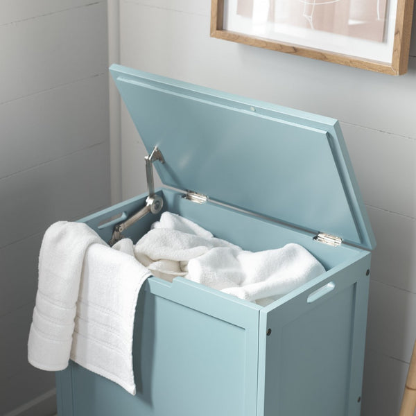 Haina Laundry Basket - Stylish Blue Organizer for Bedroom & Bath, Elegant Storage Solution for Clutter
