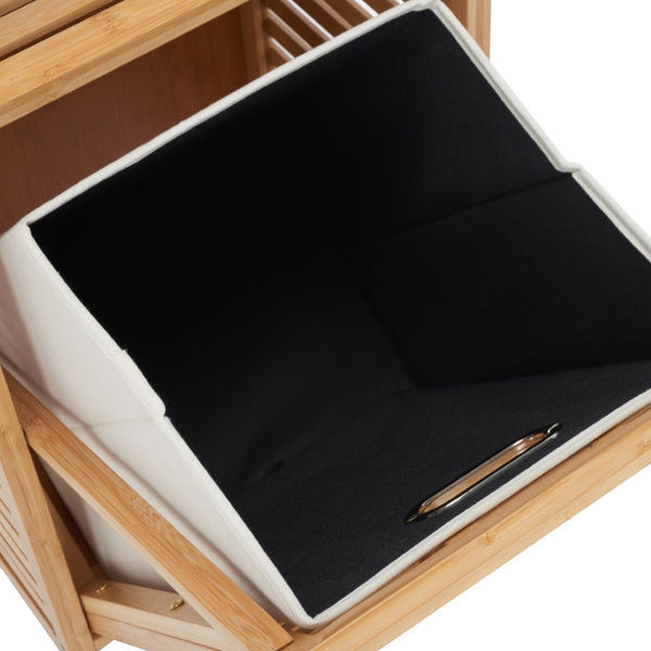 Safavieh Hallow Laundry Basket With Shelves Natural / Beige STG1903A