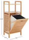 Safavieh Hallow Laundry Basket With Shelves Natural / Beige STG1903A