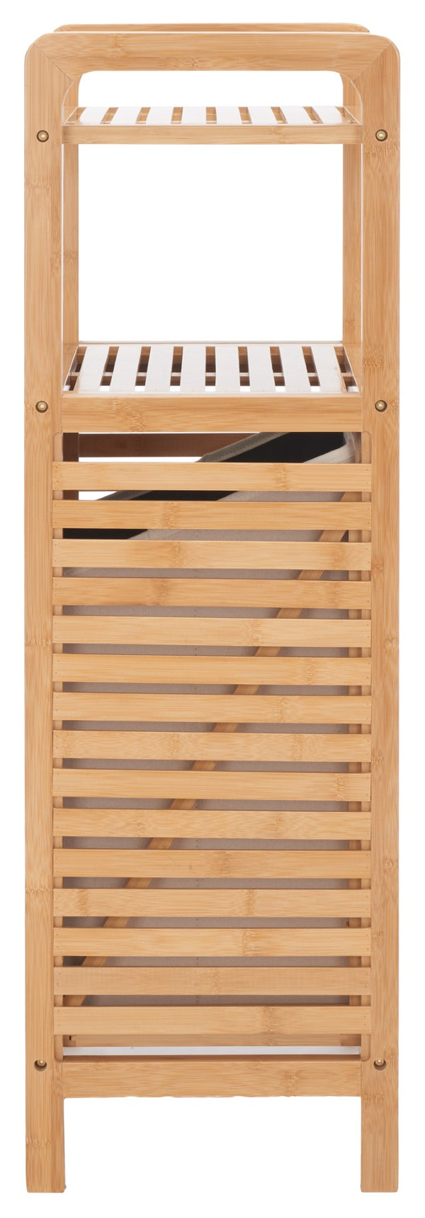 Safavieh Hallow Laundry Basket With Shelves Natural / Beige STG1903A