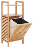 Safavieh Hallow Laundry Basket With Shelves Natural / Beige STG1903A
