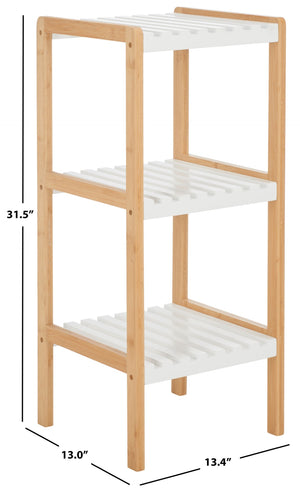 Safavieh Paxter 3-Tier Bamboo Shelf – Stylish Storage Solution For Small Spaces, Perfect For Bathroom & Laundry STG1908A