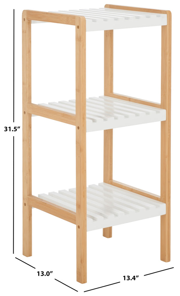 Safavieh Paxter 3-Tier Bamboo Shelf – Stylish Storage Solution For Small Spaces, Perfect For Bathroom & Laundry STG1908A