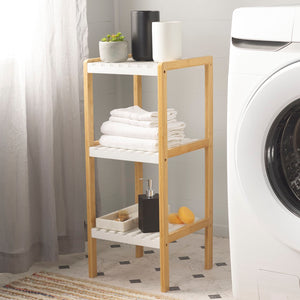 Safavieh Paxter 3-Tier Bamboo Shelf – Stylish Storage Solution For Small Spaces, Perfect For Bathroom & Laundry STG1908A