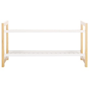 Safavieh Wylie Shoe Rack - Modern Bamboo Organizer With Ventilated Slatted Shelves For Stylish Entryway Storage STG1909A