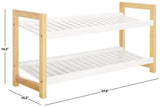 Safavieh Wylie Shoe Rack White / Natural STG1909A