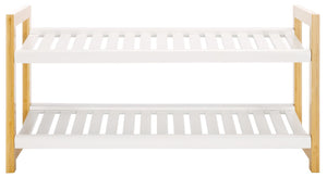 Safavieh Wylie Shoe Rack - Modern Bamboo Organizer With Ventilated Slatted Shelves For Stylish Entryway Storage STG1909A