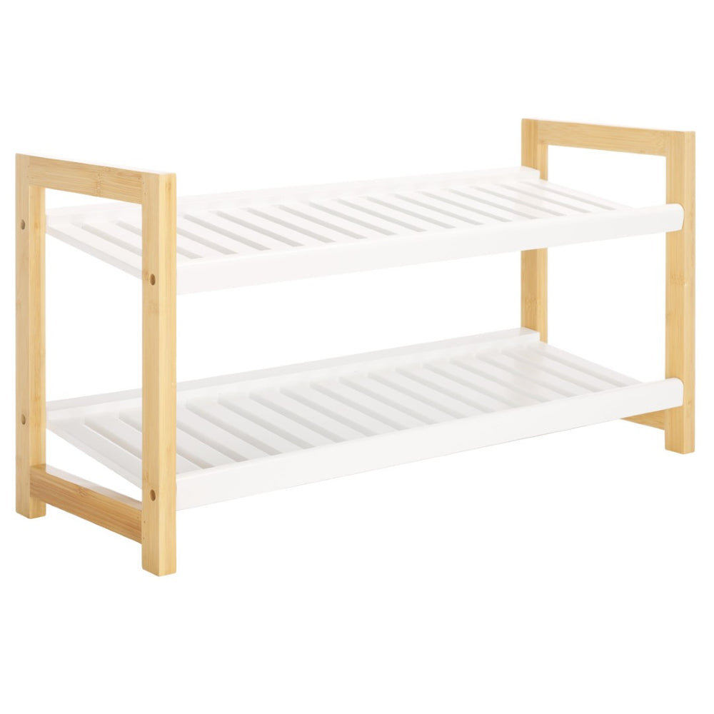 Safavieh Wylie Shoe Rack - Modern Bamboo Organizer With Ventilated Slatted Shelves For Stylish Entryway Storage STG1909A