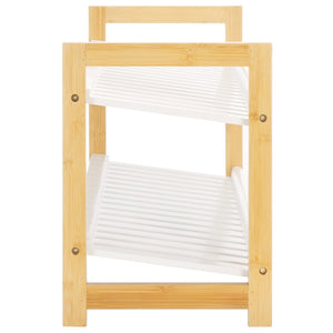 Safavieh Wylie Shoe Rack - Modern Bamboo Organizer With Ventilated Slatted Shelves For Stylish Entryway Storage STG1909A