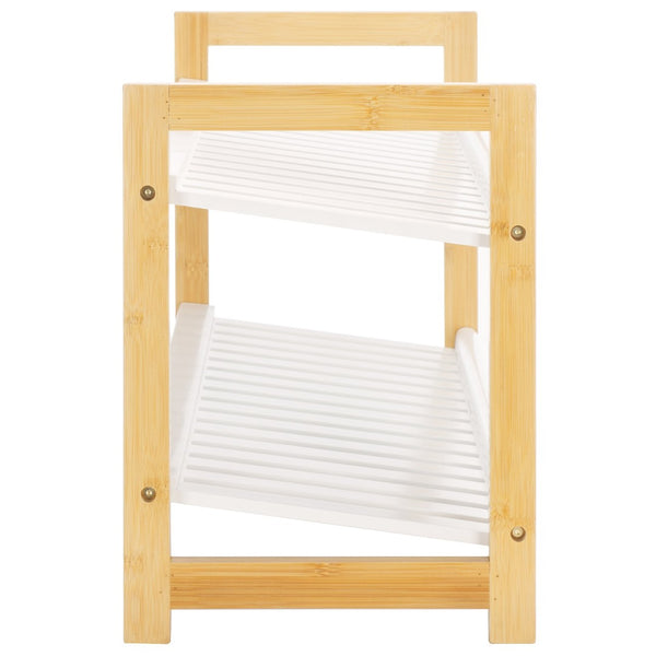 Safavieh Wylie Shoe Rack - Modern Bamboo Organizer With Ventilated Slatted Shelves For Stylish Entryway Storage STG1909A