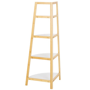 Safavieh Rainier Elegant 4-Tier Corner Shelf - Space-Saving Bamboo Design For Stylish Home Décor & Storage STG1910A