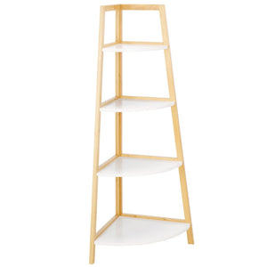 Safavieh Rainier Elegant 4-Tier Corner Shelf - Space-Saving Bamboo Design For Stylish Home Décor & Storage STG1910A