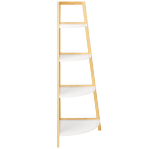 Safavieh Rainier Elegant 4-Tier Corner Shelf - Space-Saving Bamboo Design For Stylish Home Décor & Storage STG1910A