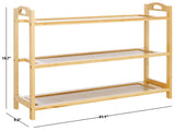 Safavieh Baretta 3 Tier Shoe Shelf Natural Bamboo STG1911A