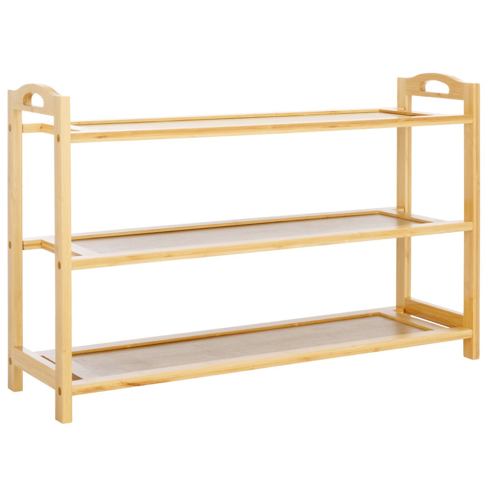 Safavieh Baretta Elegant 3-Tier Bamboo Shoe Shelf - Stylish, Portable Storage For Entryway & Closet Use STG1911A