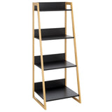 Safavieh Barteau 4 Tier Shelf Natural Bamboo / Black STG1912A