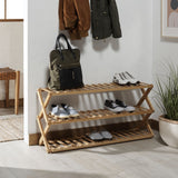 Safavieh Acheta 3 Tier Shoe Shelf Natural Bamboo STG1913A