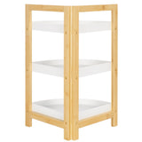 Safavieh Adler 3 Tier Corner Shelf White / Natural Bamboo STG1914A