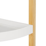 Safavieh Adler 3 Tier Corner Shelf White / Natural Bamboo STG1914A