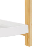 Safavieh Adler 3 Tier Corner Shelf White / Natural Bamboo STG1914A