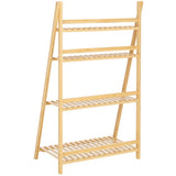 Safavieh Faisal 4 Tier Ladder Shelf Natural Bamboo STG1917A