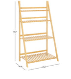 Safavieh Faisal 4 Tier Ladder Shelf Natural Bamboo STG1917A