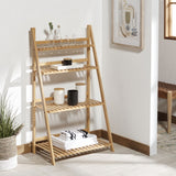 Safavieh Faisal 4 Tier Ladder Shelf Natural Bamboo STG1917A