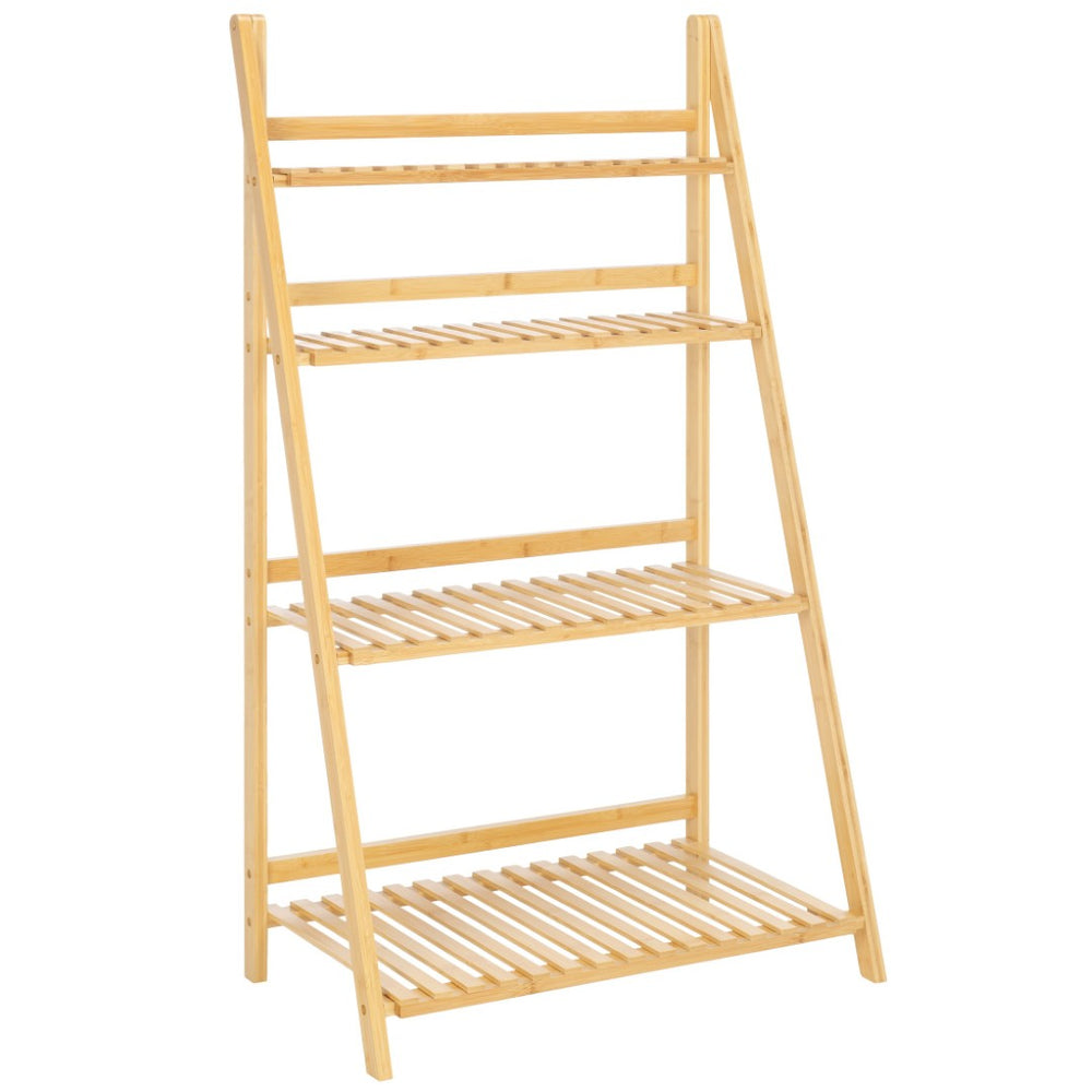 Safavieh Faisal 4-Tier Ladder Shelf - Stylish Bamboo Storage Solution For Any Room, Eco-Friendly & Durable Design STG1917A